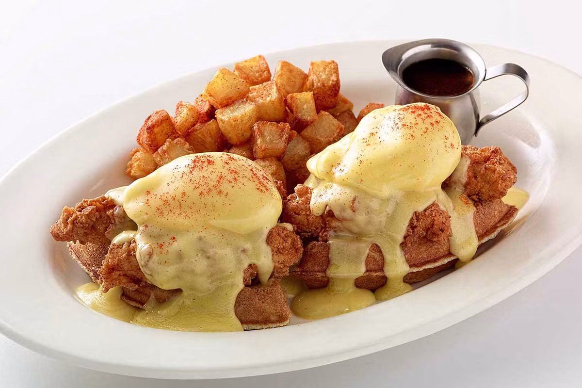 Fried Chicken & Waffles Benedict - The Cheesecake Factory Menu Prices 2026